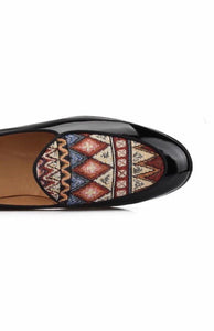 Men Canvas Print Loafers