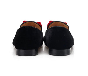 Men's Black Velvet Loafers